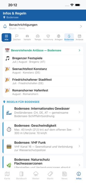 LakePilot Infos und Schifffahrtsregeln
